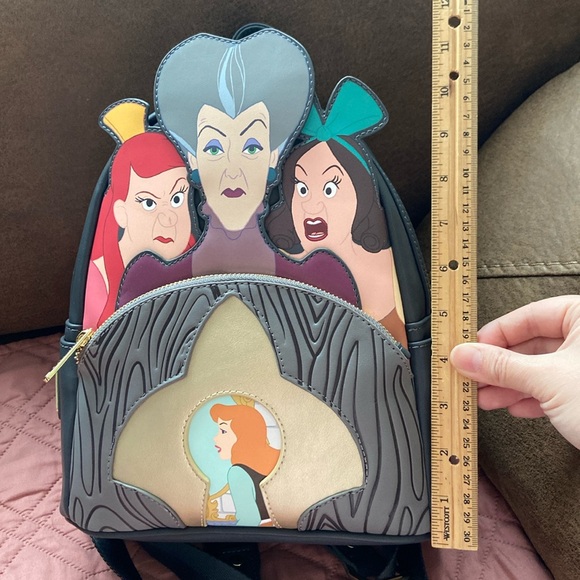 Loungefly Disney Cinderella stepsisters stepmother villains mini backpack - Picture 1 of 9